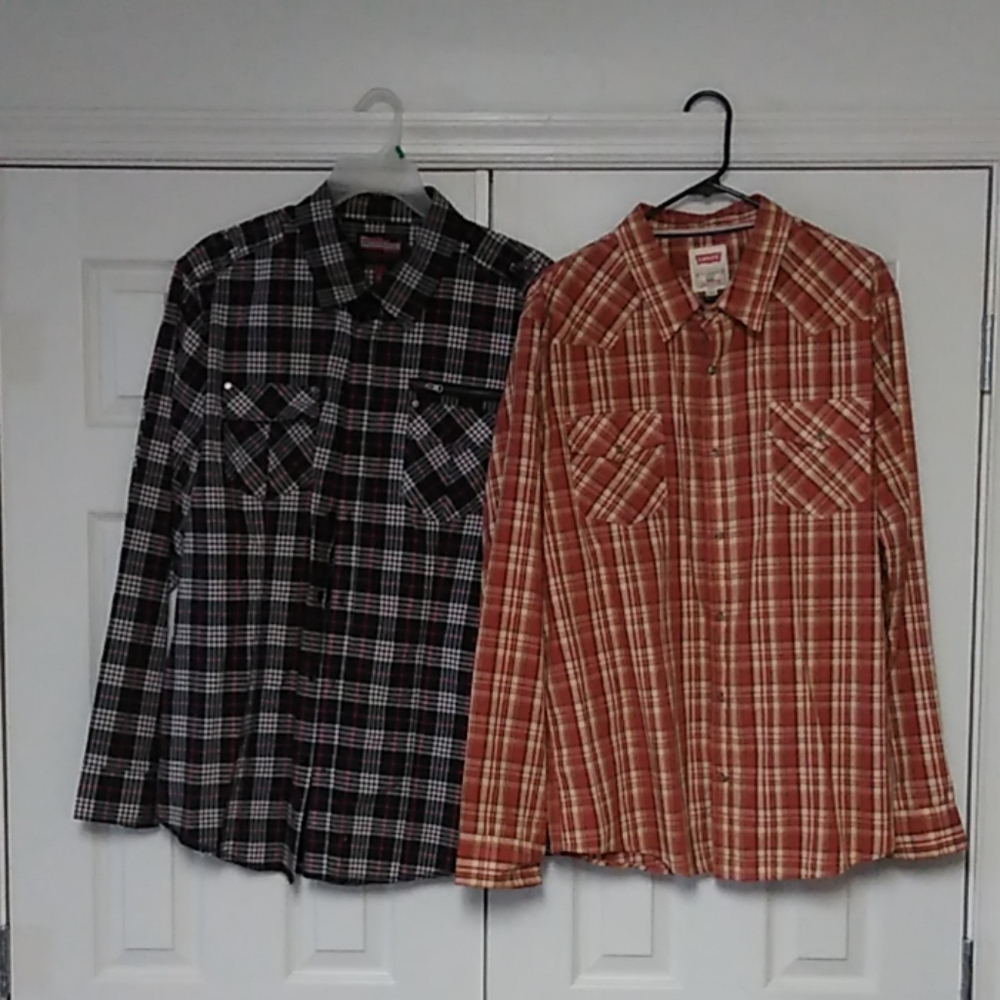 2 mens long sleeves XXL